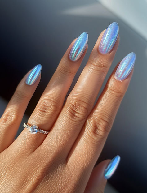 Light Blue Nails, mermaid nails, beach nails Ocean Blue Nails, Seashell Nails, Opal Nails, Beachy Nails, Water Nails, Light Blue Nails, Wow Nails, Mermaid Nails, Vacation Nails