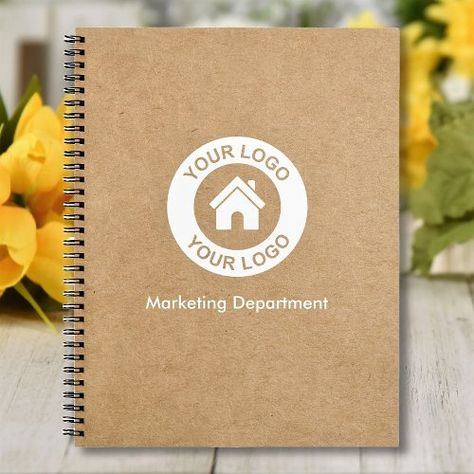 $19.95 | Custom Business Logo And Text Kraft Style Notebook #template, text, kraft paper, modern, logo, business, name, company, simple, professional Cadeau Photo, Stationery Shop, Kraft Paper, Business Logo, Stationery Paper, Personalized Gifts, Notebook, Created By, Stationery