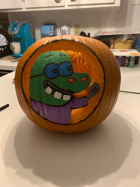 Pumpkin Carving Ideas Hard Scary, Hashslingingslasher Pumpkin Carving, Hash Slinging Slasher Pumpkin, Jason Voorhees Pumpkin Painting, Spongebob Pumpkin, Hash Slinging Slasher, Autumn Pictures, Creative Pumpkin Decorating, Cute Pumpkin Carving