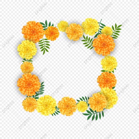 Marigold Wreath, Flower Png Transparent, Marigolds In Garden, Flower Png Images, Alphabet Words, Transparent Clipart, Wreath Flower, Marigold Yellow, Marigold Flower