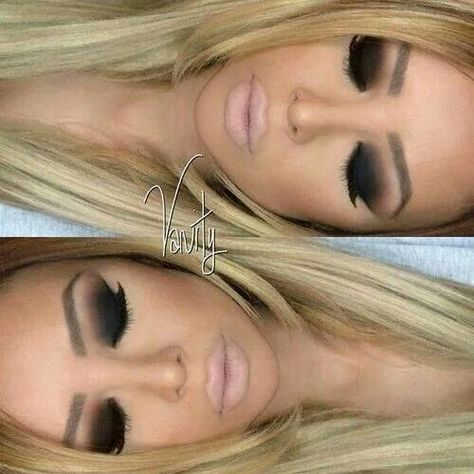 Love it Black Eye Pencil, Black Eyeshadow, Vanity Makeup, Makeup Obsession, Kiss Makeup, I Love Makeup, Flawless Makeup, Eye Make, Gorgeous Makeup