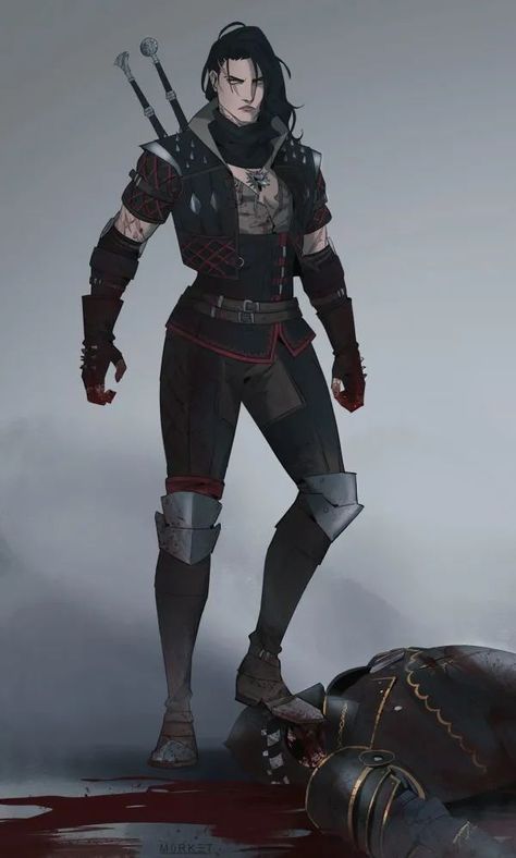 The Witcher Female Character, Witcher Oc Art, Witcher Oc, Blood Hunter, Witcher Art, Gato Anime, Female Character Concept, Dungeons And Dragons Characters, Fantasy Warrior