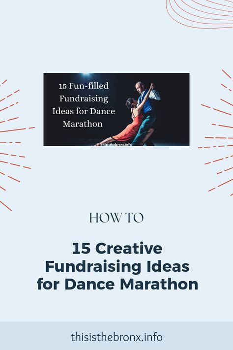 Looking to spice up your dance marathon with some fun and engaging fundraising ideas? We’ve got 15 creative suggestions that will make your event a memorable one while raising vital funds for your cause! Boost community involvement with activities like themed dance nights, dance-a-thon challenges, and crowd-pleasing raffles. Whether you're planning a huge event or a small get-together, these ideas are perfect for all ages. Get ready to dance your heart out and make a difference today! Fundraising Ideas For Dance, Creative Fundraising Ideas, Creative Fundraising, Dance Marathon, Social Media Challenges, Bingo Night, Dance Themes, Fundraiser Ideas, Charity Project