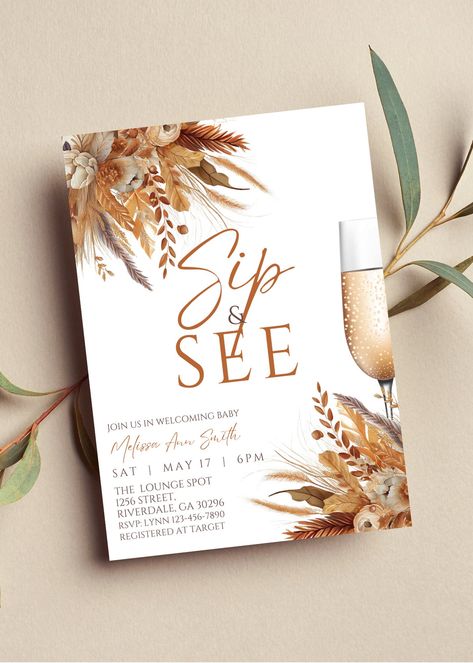 Fall Sip And See Party Ideas, Sip And See Party Ideas, Sip And See Party, Sip And See Invitation, Sip N See, Email Invitation, Sip And See, Baby Shower Tea, Boutique Decor