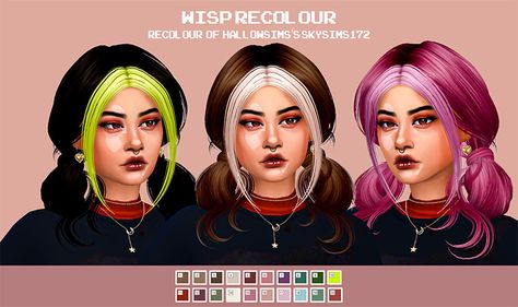 Sims 4 Two-Tone Hair Color CC (All Free) – FandomSpot Two Color Hair, Sims 4 Cc Eyes, Pelo Sims, The Sims 4 Packs, Sims 4 Mm Cc, Sims 4 Game Mods, Sims 4 Gameplay, Sims 4 Teen, Sims 4 Characters