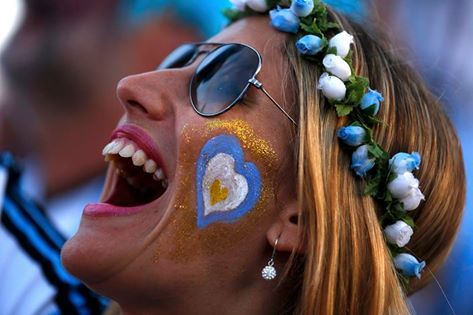 Argentina Argentina World Cup Semi Final, Glitter Bar, Argentina Soccer, 2014 World Cup, Copacabana Beach, Soccer Fan, Soccer World, World Cup 2014, Face Painting Designs