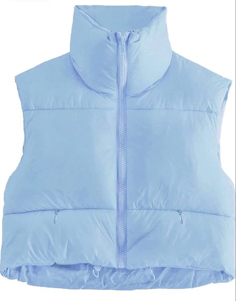 Preppy Vest, Clothes Preppy, Blue Puffer Vest, Preppy Jacket, Vest Puffer, Preppy Tops, Preppy Winter, Preppy Clothing, Colorful Vest