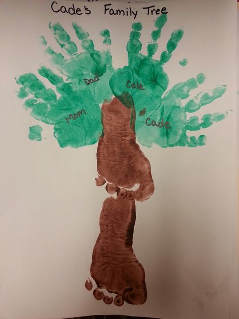 Tree Crafts For Infants, Family Infant Activities, My Family Infant Art, Infant Family Crafts, Family Theme Infant Activities, Family Crafts For Infants, Family Infant Crafts, Family Tree Daycare Ideas, Footprint Alphabet