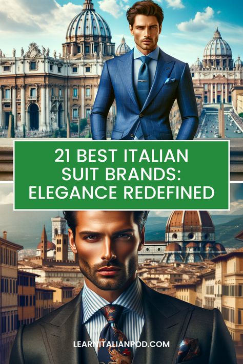 👔 Step into the world of unparalleled elegance with the 21 best Italian suit brands. Discover suits crafted from the finest Italian wool and silk, each piece a testament to expert tailoring and meticulous attention to detail. Experience sophistication and style like never before. #BestItalianSuitBrands #ItalianElegance Italian Suits Men, Italian Suits For Men, Mens Italian Suits, 3 Piece Suit For Men, Italian Men Style, Italian Style Suit, Versace Suits, Mens Sport Jacket, Italian Mens Fashion