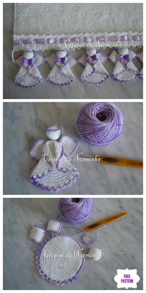 Crochet Circle Angel Free Crochet Patterns Crochet Angels, Crochet Angel, Confection Au Crochet, Christmas Angel Ornaments, Crochet Xmas, Crochet Christmas Decorations, Crochet Ornaments, Crochet Circles, Holiday Crochet