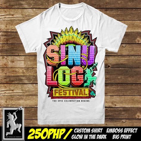 Sinulog T-shirt, embossed glow in the dark design. Available at Junark Screen Printing Cebu! Sizes: Kids (5T and up), adults men & women XS to 5XL. Pre-order now! Get it from January 14-16, 2016! www.facebook.com/junarkscreenprintingcebu Sinulog Tshirt Design, Sinulog Design, Corporate Uniforms, Sport Shirt Design, Philippines Culture, Tshirt Printing Design, Uniform Design, Cebu, Sports Shirts