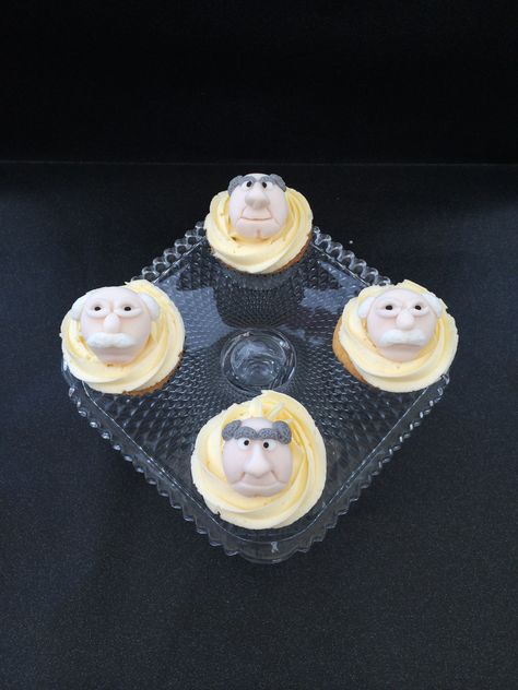 Old men muppets cupcakes Old Man Cupcakes, Muppets Cupcakes, Man Cupcakes, Cupcakes For Men, Old Man, Celebration Cakes, Old Men, Handmade Decorations, Cake Pops