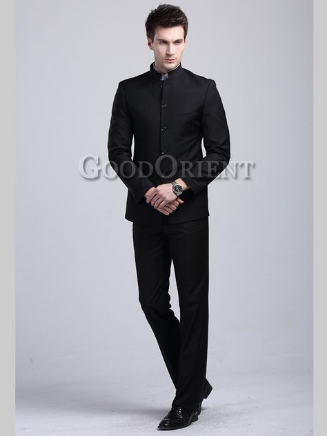 mens traditional mandarin-collar suit Mandarin Suits Men, Luxury Bandhgala With Mandarin Collar For Transitional Season, Luxury Winter Bandhgala With Mandarin Collar, Luxury Bollywood Bandhgala With Mandarin Collar, Luxury Tailored Bandhgala With Mandarin Collar, Luxury Black Bandhgala With Mandarin Collar, Groom Dress Men, Wedding Suits Men, Groom Dress