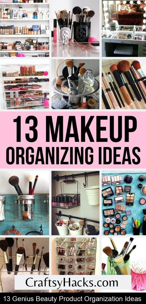 Sharing 13 makeup organization ideas. Organizing beauty products isn't hard as long as you do it the right way, these organization hacks will help. #organizing #organization #organizingtips Organizing Beauty Products, Beauty Product Organization, Organize Beauty Products, Makeup Organization Ideas, Countertop Makeup Organization, Product Organization, Makeup Storage Hacks, Gorgeous Bridal Makeup, 13 Makeup