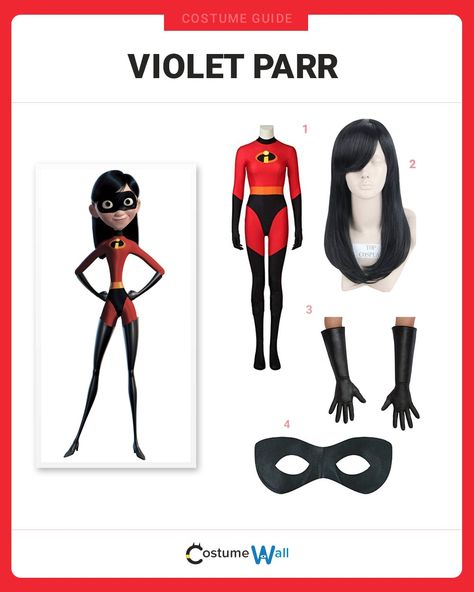 Violet Incredibles Costume, Incredibles Costume Diy, The Incredibles Halloween Costume, The Oldest Daughter, Dressing Outfits, Incredibles Costume, Disney Characters Costumes, Supergirl Costume, Violet Parr