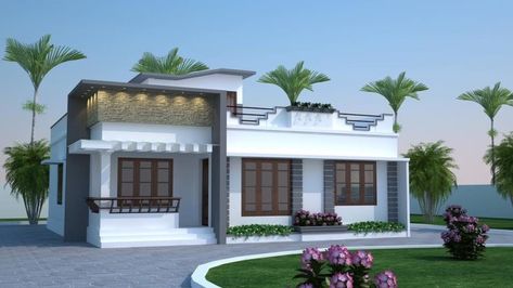 750 Sq Ft 2BHK Single Floor Modern House And Plan - Engineering Discoveries 750 Sq Ft House Plans, Single Floor Modern House, Affordable House Design, Small Kitchen Layouts, Front Elevation Designs, Kitchen Design Open, Kitchen Designs Layout, Interior Work, House Map