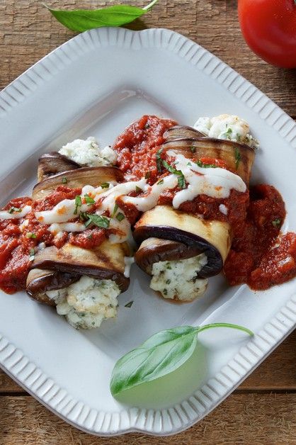 Eggplant Manicotti Cottage Cheese Manicotti, Eggplant With Cottage Cheese, Spinach Stuffed Manicotti, Sausage And Ricotta Stuffed Manicotti, Lasagne Without Ricotta Or Cottage Cheese, Low Sodium Pasta Sauce, Italian Main Dishes, Eggplant Rolls, Manicotti Recipe