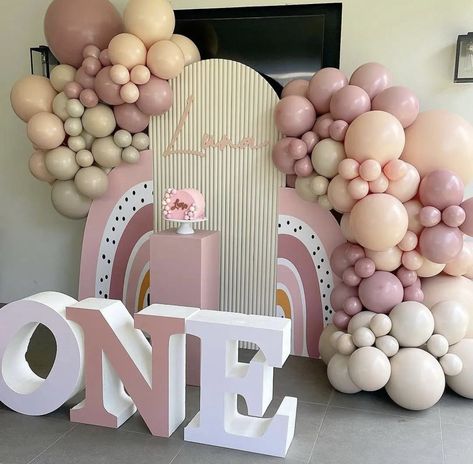 Torturi Baby Shower, Styrofoam Letters, First Year Anniversary, Rainbow First Birthday, 1st Birthday Girl Decorations, Boho Birthday Party, 1st Birthday Party For Girls, Baby Birthday Decorations