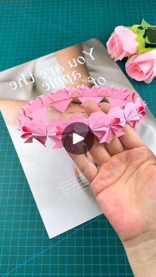 "Create a Beautiful Love Bow Crown: Easy Origami Tutorial. "Hashtags:#HandmadeDIY #Handmade #Origami #OrigamiTutorial #LearnableSeries |  paper craft ideas  |  paper craft ideas  · Original audio Origami Crown, Easy Origami Tutorial, Craft Ideas Paper, Origami Tutorial Easy, Paper Craft Ideas, Paper Crowns, Easy Origami, Origami Tutorial, Origami Easy