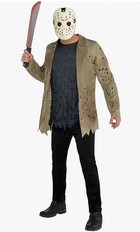 Jason Vorhees Costume, Jason Voorhees Halloween Costume, Jason Halloween Costume, Jason Voorhees Costume, Halloween Costumes Party City, Jason Friday, Friday The 13th Jason, Jason Mask, Hockey Mask