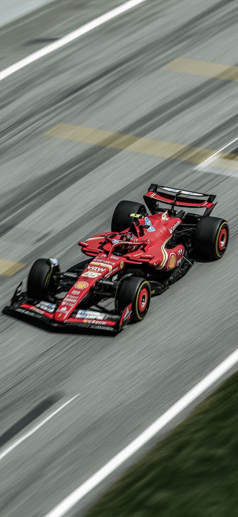 F1 Car Photography, F1 Pitstop Wallpaper, Carlos Sainz F1 Car, Carlos Sainz Driving, Formula One Photography, Ferrari Carlos Sainz Wallpaper, F1 Cars Ferrari, Carlos Sainz Car Wallpaper, F1 2024 Wallpaper