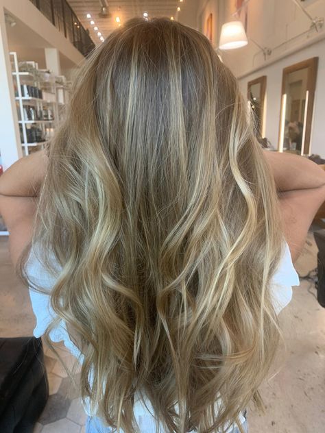 Creamy Highlights Brown Hair, Blonde Balayage Light Brown Hair, Vanilla Hair Color, Darker Blonde Balayage, Darker Hair, Summer Blonde Hair, Brown Hair Inspo, Haute Hair, Sandy Blonde