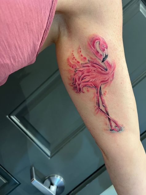 Flamingo Arm Tattoo, Carey Hart, Flamingo Tattoo, Vegas Tattoo, Timeless Tattoo, Dandelion Tattoo, Las Vegas Blvd, Custom Ink, Bob Ross