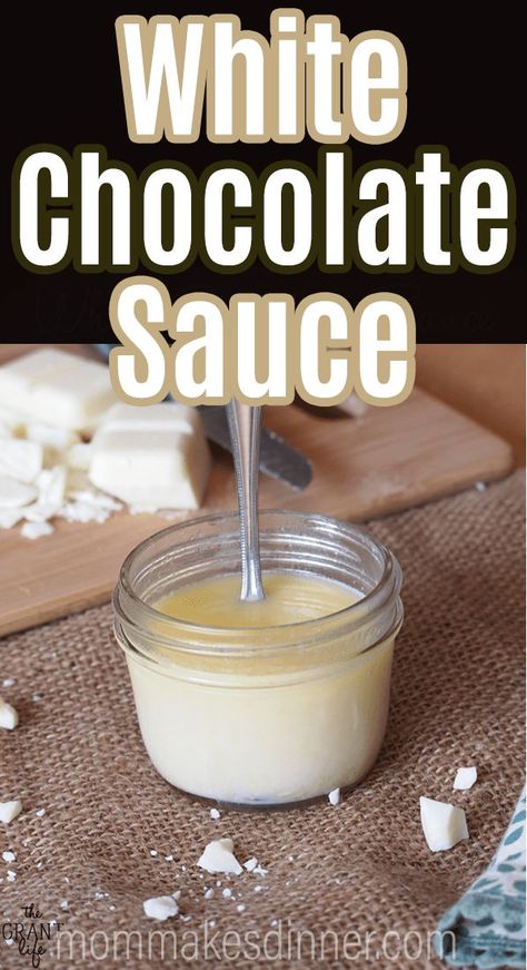 Chocolate Sauce Recipe, Homemade White Chocolate, Ice Cream Sauce, Chocolate Sauce Recipes, Homemade Hot Fudge, Chocolate Dipping Sauce, White Chocolate Sauce, Homemade Sauce Recipes, Hot Fudge Sauce