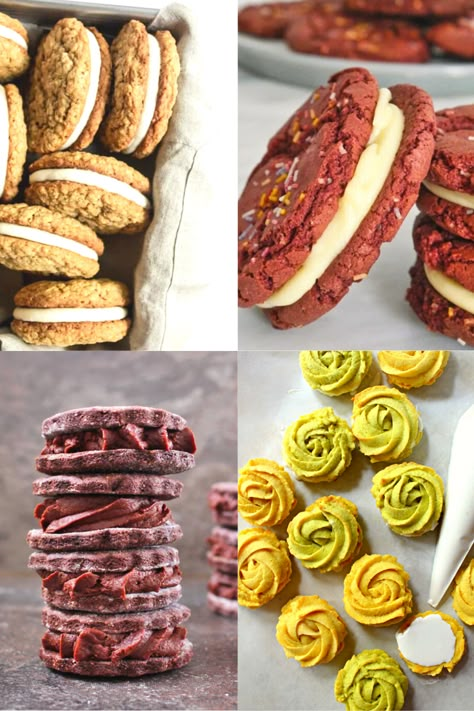 15+ Fun Cookie Sandwich Recipes (+ easy options!) Best Sandwich Cookies, Sandwich Cookie Filling Recipe, Sammie Cookies, Cookie Sandwich Filling, Cookie Sammies, Cookie Fillings, Sandwich Cookies Recipes, Unique Sandwich Recipes, Xl Cookies