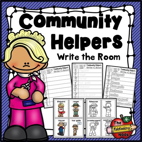 Community Helpers Write the Room Community Helpers Writing, Nursery Rhymes Activities, Community Helpers Preschool, Community Helper, Shared Reading, Social Studies Lesson, Community Helpers, Letter Of The Week, Homeschool History