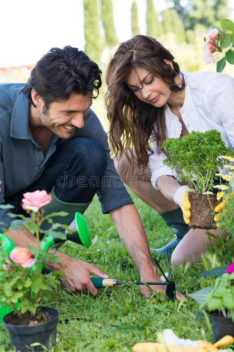 Couples Gardening Together, Couple Planting Together, Couple Gardening Together, Couples Gardening, Couple In Garden, Couples Dinner, Life Manifestation, Couples Diy, Reference Pics