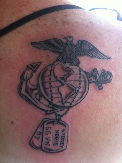 Marine Corp Tattoo For Women, Marine Corps Tattoos In Memory, Marine Memorial Tattoo, Dog Tag Tattoos For Women, Marine Tattoos For Women, Marine Mom Tattoo, Marine Corps Tattoo, Semper Fi Tattoo, Dog Tag Tattoo