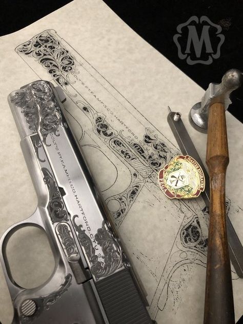 Engraved 1911, Copper Logo, Hand Engraved Wedding Band, Engraving Patterns, Scroll Engraving, Engraved Flasks, Engraved Pocket Knives, Sea Turtle Art, Engraved Knife