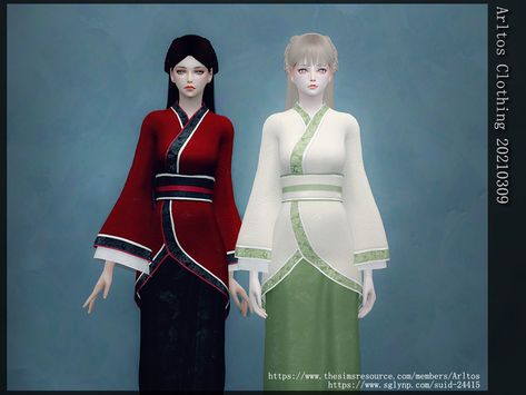 Sims 4 — Arltos Clothing 20210309 by Arltos — 7 colors New mesh by me Sims 4 Clothing Sets, Asian Traditional Clothes, Sims Medieval, Sims 4 Cas Mods, Free Sims 4, The Sims 4 Packs, Sims 4 Mm Cc, Sims 4 Expansions, Sims 4 Dresses