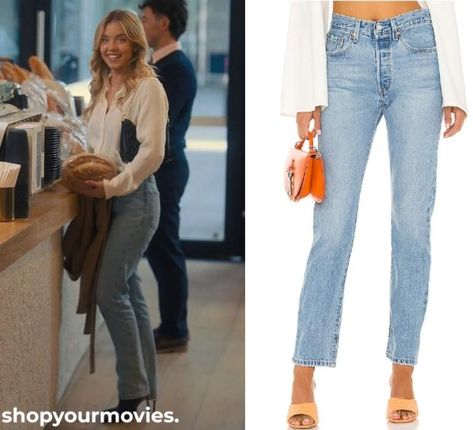 Anyone But You: Bea’s Denim Jeans – Shopyourmovies Bea Anyone But You Outfits, Anyone But You Outfits Bea, Anyone But You Outfits, Sydney Sweeney Anyone But You, Chloe Descendants, Levis 501 Original, Sydney Sweeney, Popular Movies, Bustier Top