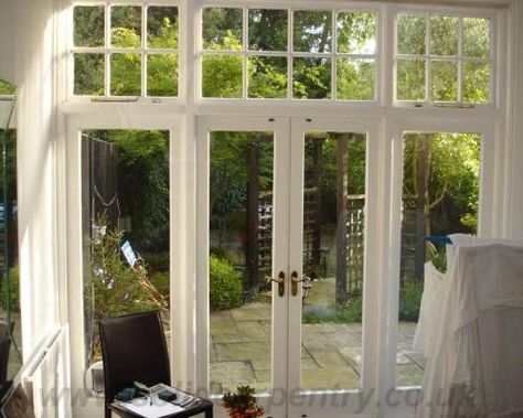 French doors Victorian Patio Doors, Rustic Wood Doors, Oak French Doors, French Door Curtains, Double Doors Interior, Custom Wood Doors, Wooden French Doors, French Doors Exterior, Edwardian House