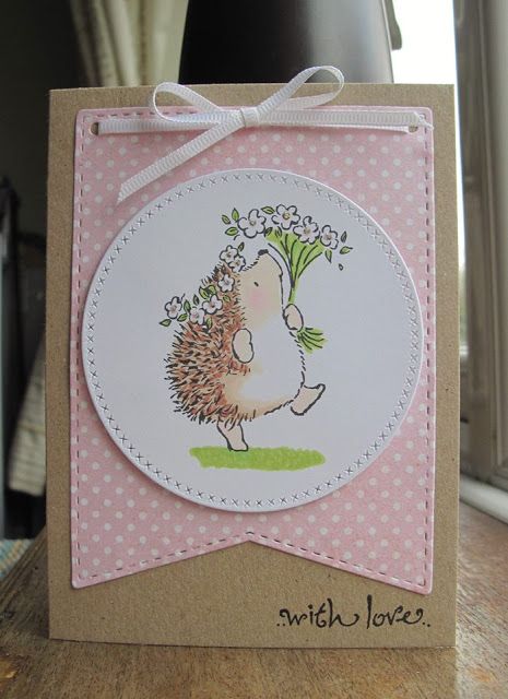 Hedgehog Cards Handmade, Penny Black Hedgehog Cards, Hedgehog Birthday Cards, Animal Birthday Cards, Hedgehog Cards, Hedgehog Birthday, Black Cards, Penny Black Cards, Penny Black Stamps