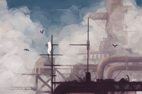 Rainworld Environment, Rain World Background, World Background, Rain Words, Rain World, I Love Rain, 2d Game Art, Lord Of The Flies, Robot Concept Art