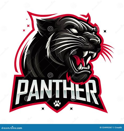 Black panther mascot logo vector. Eps-10 vector illustration Panther Logo Design, Black Panther Logo, Panther Mascot, Tiger Silhouette, Tiger Walking, Filipino Words, Panther Logo, Wolf Face, Silhouette Tattoos