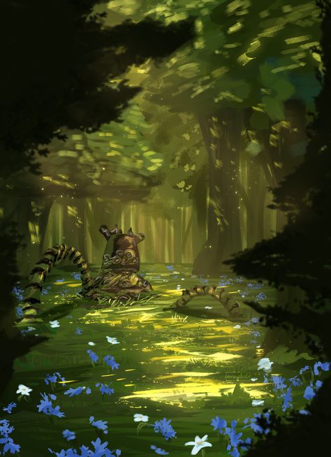 Korok Wallpaper Iphone, Korok Zelda Wallpaper, Breath Of The Wild Painting, Zelda Wallpaper, Lost Woods, Fairy Oak, Blue Hair Anime Boy, Hyrule Castle, Theme Phone