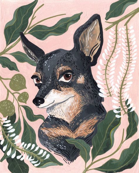 Rae Ritchie, Portraits Illustrés, Dog Portraits Art, L'art Du Portrait, Gouache Illustrations, Dog Artwork, Art Et Illustration, Dog Illustration, Cat Portraits