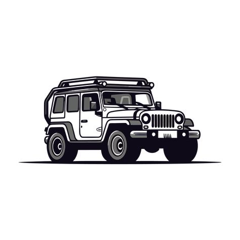 Jeep Silhouette - Generative Ai Jeep Silhouette, Free Png, Jeep, Royalty, Royalty Free, Clip Art, Illustrations, Quick Saves