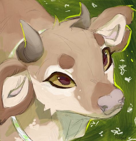 graypillow | moo moo for VK user #digitalart #art #sketch #portrait #cow #realisticpaintstudio #painting #drawing #icon #originalcharacter | Instagram Chibi Cow Drawing, Cute Lamb Art, Cow Hybrid Oc, Minotaur Oc, Cow Hybrid, Cow Character Design, Cow Person, Cows Drawing, Cow Oc