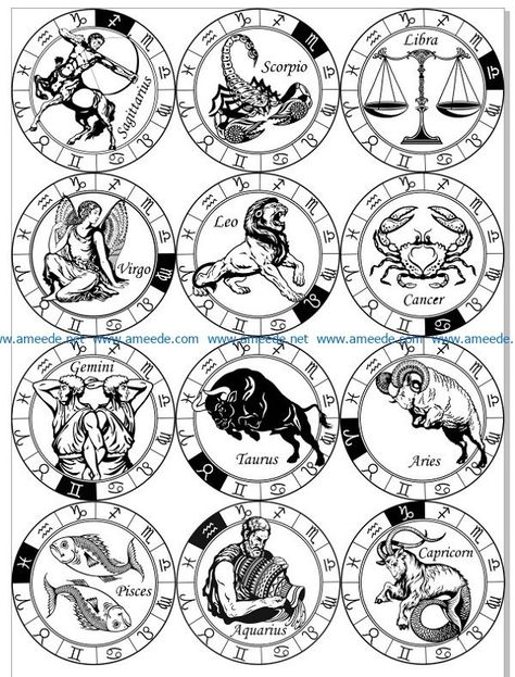 Zodiac sign file cdr and dxf free vector download for print or laser engraving machines – Free Download Vector Files Zodiac Signs Images, Laser Cut Wood Crafts, Free Vector Files, Laser Engraved Ideas, Laser Art, Laser Marking, Laser Engraving Machine, Gravure Laser, Vector Free Download