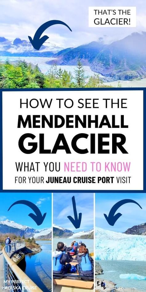 7 Mendenhall Glacier tips you need to know! (visitor center, hiking, bus, shuttle, + more!) 🏔 Juneau Alaska cruise port tips – my perfect alaska cruise Carnival Spirit Alaska Cruise, Mendenhall Glacier, Alaska Cruise Excursions, Alaska Cruise Outfits, Alaska Cruise Packing, Alaska Cruise Ports, Alaska Travel Cruise, Alaska Cruise Tips, Juneau Alaska