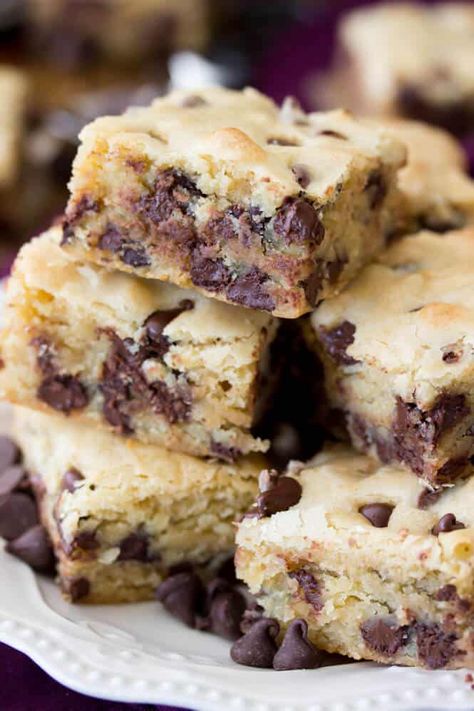 Soft Chocolate Chip Cookie Bars, Congo Squares, Chocolate Chip Cookies Bars, Sugar Spun Run, Food Cookies, Cookies Bars, Soft Chocolate Chip Cookies, Chocolate Chip Cookie Bars, Chewy Chocolate Chip Cookies