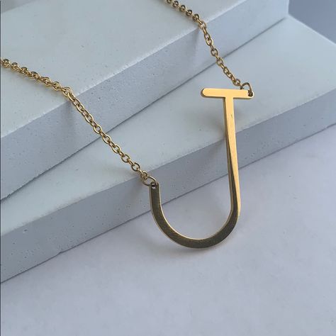 Savvy Cie Letter J Necklace!! Intial Necklace, Letter J Necklace, J Necklace, Letter J, Necklaces, Gold, Women Shopping, Color