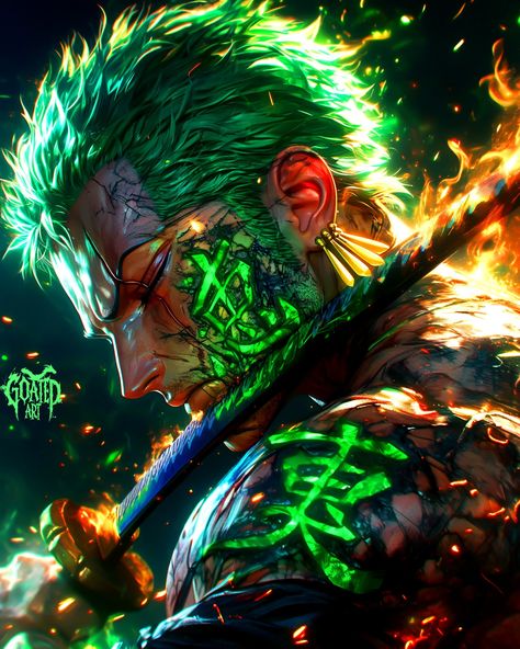 Semi Realistic Roronoa Zoro 🍀 inspired art from anime/manga One Piece originated by Eiichiro Oda ⚓ Wanted to post some Zoro pics since he is one of my biggest posts, so here you go! Added some AWESOME NEW DETAILS to him as well.. so enjoy! ▫️𝑳𝒊𝒌𝒆, 𝑺𝒉𝒂𝒓𝒆 & 𝑺𝒂𝒗𝒆! 🔥 ▫️𝑭𝒐𝒍𝒍𝒐𝒘 @goated.aiart 𝒇𝒐𝒓 𝒎𝒐𝒓𝒆! 🔥 #art #aiart #artwork #artistic #instaart #artgallery #fineart #anime #aiartcommunity #instagood #instadaily #midjourney #midjourneyart #midjourneyai #midjourneycommunity #conceptart #generativear... One Piece Pic, Zoro Art, Realistic Pictures, Design Kaos, Semi Realistic, Call Of Duty Ghosts, Zoro One Piece, One Peice Anime, One Piece Pictures