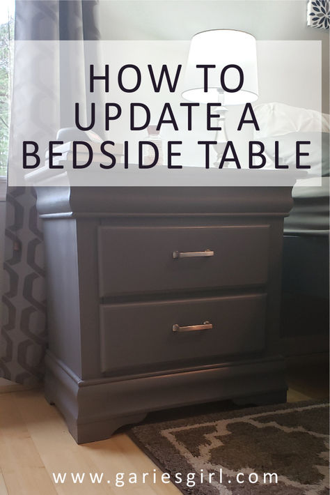 Not all DIY projects need to be a huge deal.  Sometimes you just need paint and new hardware (and to switch furniture between rooms) for a major update.  Our bedside tables are such an example.  All the details are on the blog! Bedside Table Makeover, Pine Bedside Table, Painted Bedside Tables, Table Makeover, Painted Table, Bedside Tables, Cadiz, Decor Project, Bedside Table