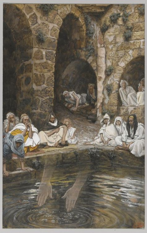 Pool Of Bethesda, James Tissot, Life Of Jesus Christ, Life Of Christ, Bible Images, Biblical Art, Oil Painting Reproductions, Painting Reproductions, Bible Art